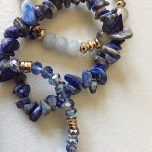 4 glass beaded bracelets